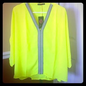 NWT Lemon 3/4 blouse